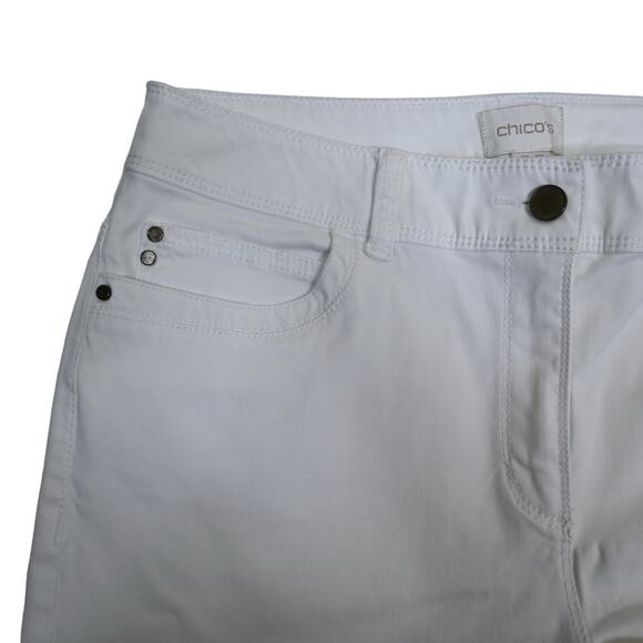 Chico's Womens 6 Chico's 0.5 Skimmer White Jeans - Picture 6 of 11